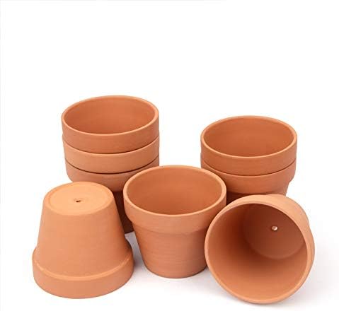 [26 Pack] 4" Planter Nursery Pots Terracotta Pot Clay Pots Clay Ceramic Pottery Cactus Flower Pots Succulent Nursery Pots Garden Terra Cotta Pots with Drainage Hole (4")