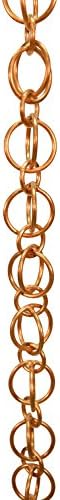 Nutshell Stores Double Loops Rain Chain - Copper - 12 Feet