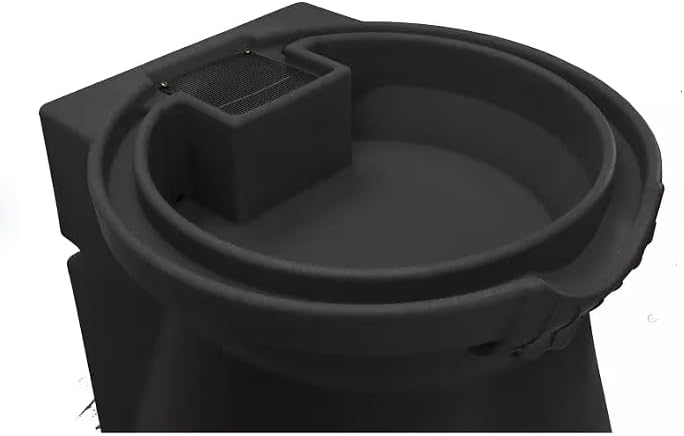 65-Gallon Urn Rain Wizard Decorative Barrel (Black, 2 Pack)