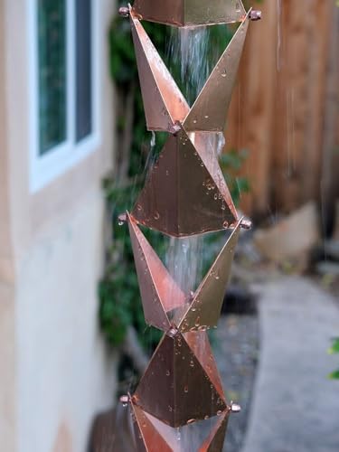 Nutshell Stores Origami Rain Chain - Copper - 20 Feet