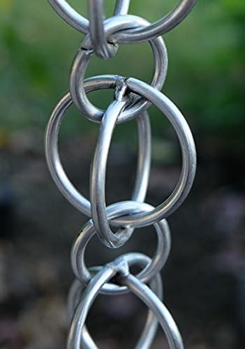 Nutshell Stores Double Loops Rain Chain - Stainless Steel - 7 Feet