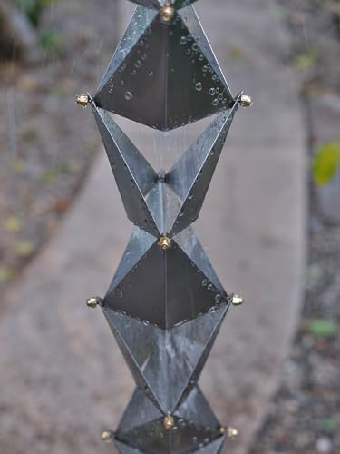 Nutshell Stores Origami Rain Chain - Stainless Steel - 17 Feet