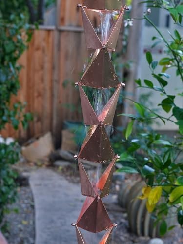 Nutshell Stores Origami Rain Chain - Copper - 20 Feet