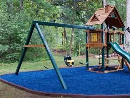 Playsafer 4' Flexible Interlocking Rubber Edging for Playgrounds (Terra Cotta, 9 Pack)