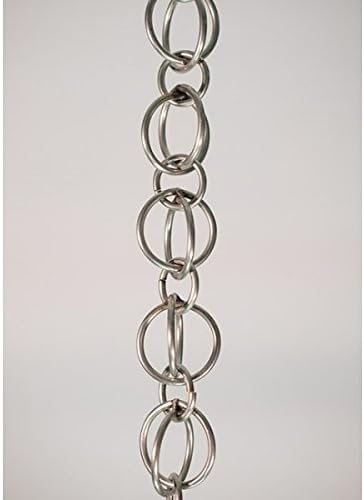 Nutshell Stores Double Loops Rain Chain - Stainless Steel - 20 Feet