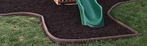 Playsafer 4' Flexible Interlocking Rubber Edging for Playgrounds (Terra Cotta, 6 Pack)