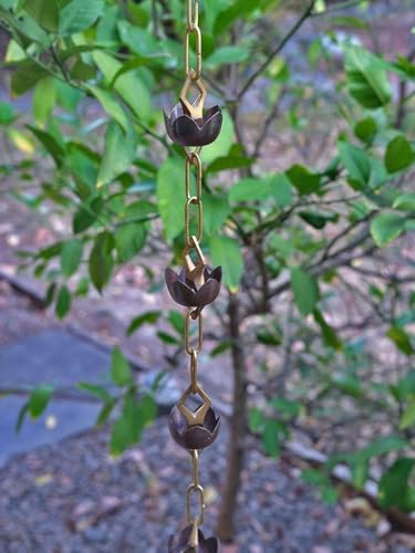 Nutshell Stores Lotus Rain Chain - 20 Feet