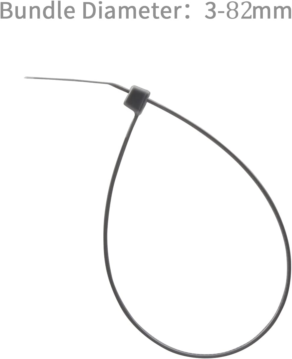 XINGO 100PCS Cable Zip Ties Heavy Duty, Premium Nylon Plastic Wire Ties with 50 Pounds Tensile Strength, Self-Locking Black Nylon Zip Ties for Indoor and Outdoor (12 inch, Silver)