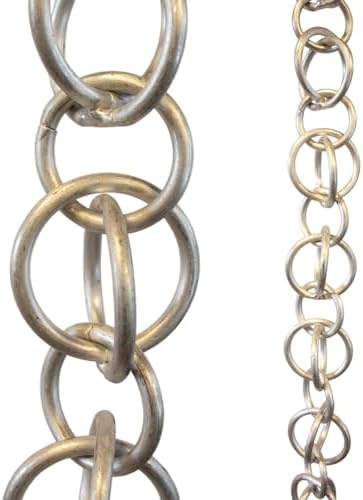 Nutshell Stores Double Loops Rain Chain - Aluminum - 20 Feet