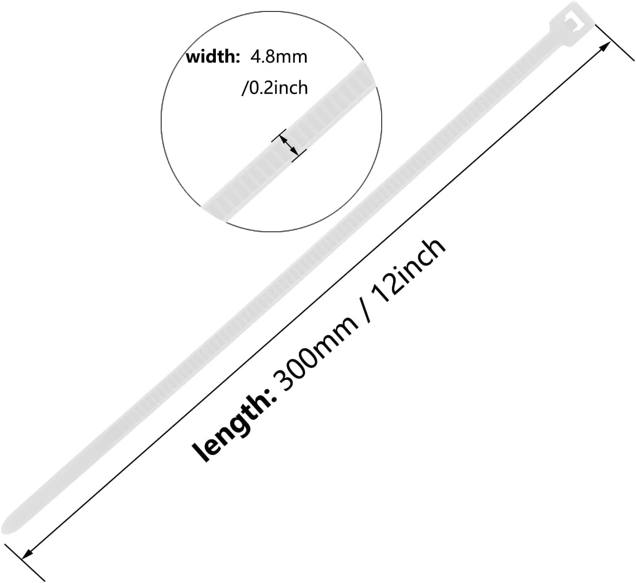 12 Inch Zip Ties Gold 1000 PCS, 50 Lbs- Heavy Duty Tensile Strength, Nylon PA66 UV Resistant Cable Ties for Indoor and Outdoor Use - Ideal for object bundling and fastening
