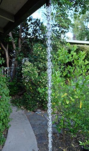 Nutshell Stores Double Loops Rain Chain - Stainless Steel - 11 Feet