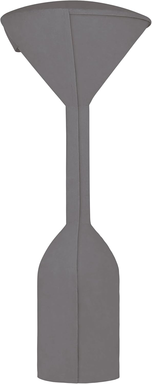 Easy-Going Stand-Up Patio Heater Cover with Zipper and Storage Bag, Waterproof Outdoor Heater Cover Dustproof, UV-Resisant, Wind-Resistant (95" H x 34" D x 19" B, Grey)