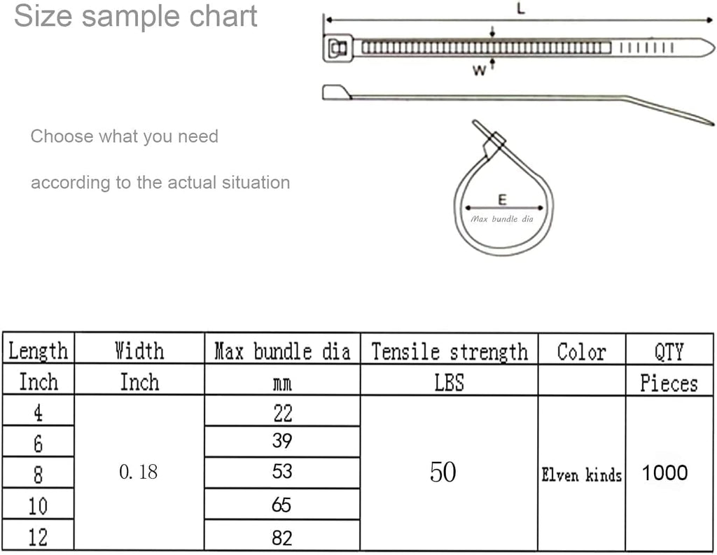 XINGO 1000 PCS Yellow Zip Ties 12 Inch, 60 LBS Tensile Strength, Self-Locking Nylon Plastic Nylon PA66 Wire Ties for Indoor and Outdoor Use