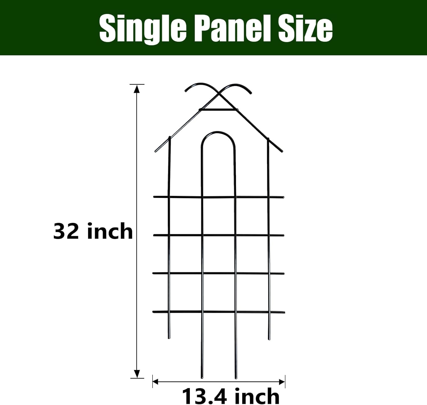 ARIFARO 32'' Metal Garden Trellis Indoor/Outdoor Sturdy Plant Trellis for Potted Plants,House Plants, Climbing Vines, Pack of 4, Black