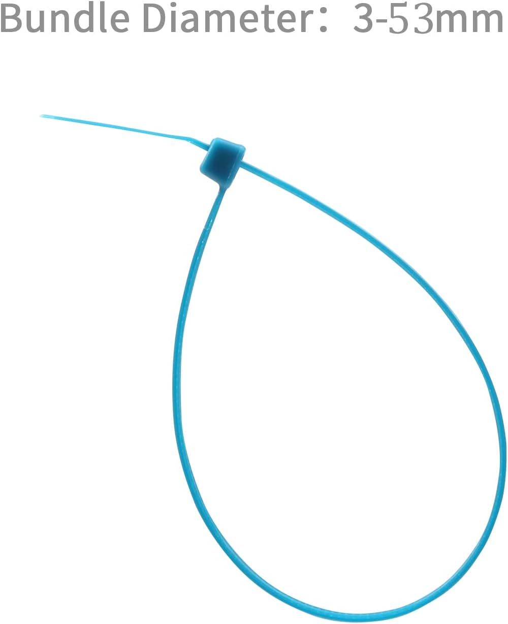 XINGO 1000 PCS Blue Zip Ties 8 Inch, 60 LBS Tensile Strength, Self-Locking Nylon Plastic Nylon PA66 Wire Ties for Indoor and Outdoor Use