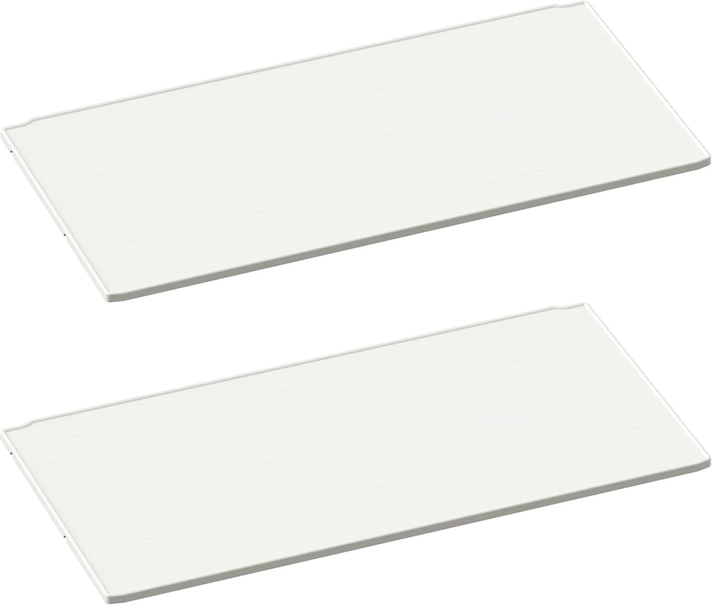 Greesum Shelf of Outdoor Horizontal 27 ft Storage Sheds, for Waterproof and UV Protection 150 Gallon Deck Box, 2 Shelves (Without Shed), White