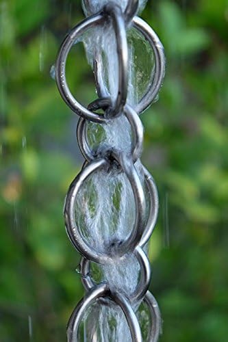 Nutshell Stores Double Loops Rain Chain - Stainless Steel - 14 Feet