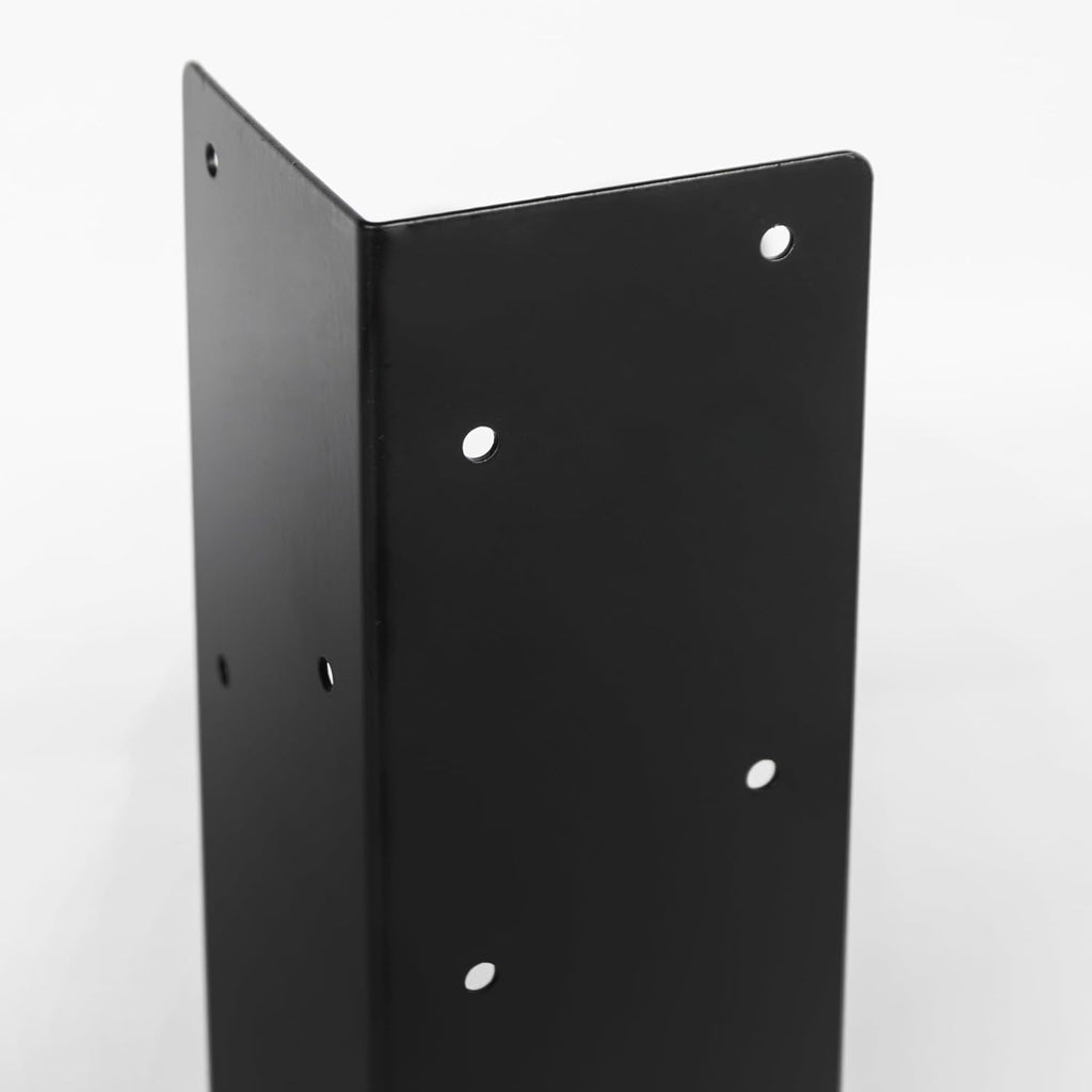 12 Pcs Raised Garden Bed Corner Brackets for 12''-24'' Flower Vegetable Furniture Planter Wood Garden Bed Box, 11 x 3 x 3 Black Metal Corner Brackets Decorative with Screws