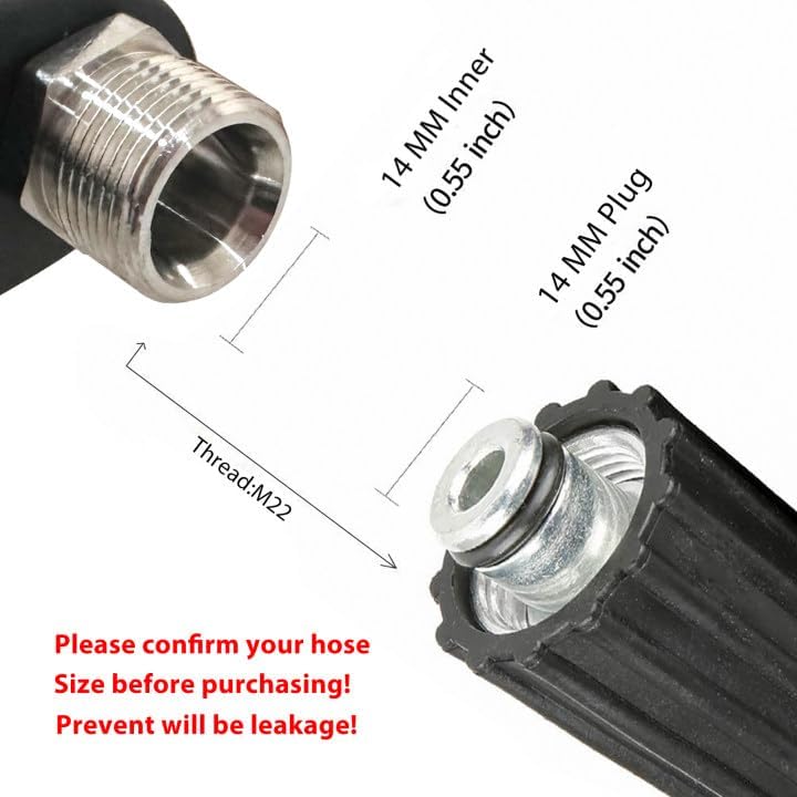 Sooprinse Pressure Washer Gun with Foam Cannon Snow Foam Lance, Short Pressure Washer Gun with Foam Cannon with 1/4 Inch Quick Connector, Power Washer Foam Blaster with Car Wash Mitt, 4000 PSI,1 Liter