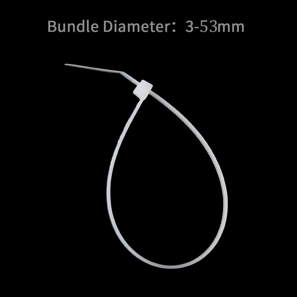 XINGO 100PCS Heavy Duty Cable Zip Ties, Premium Nylon, 50 Pound Tensile Strength, White, 8 Inch