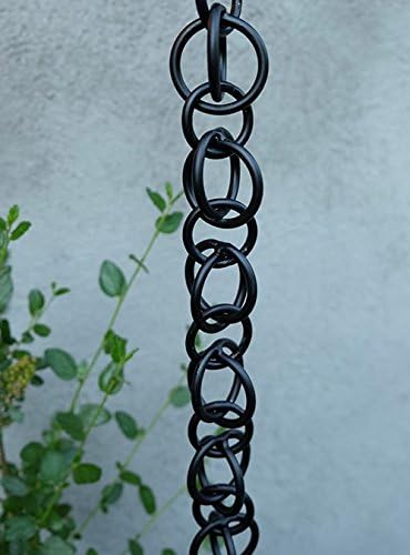 Nutshell Stores Double Loops Rain Chain - Black - 16 Feet