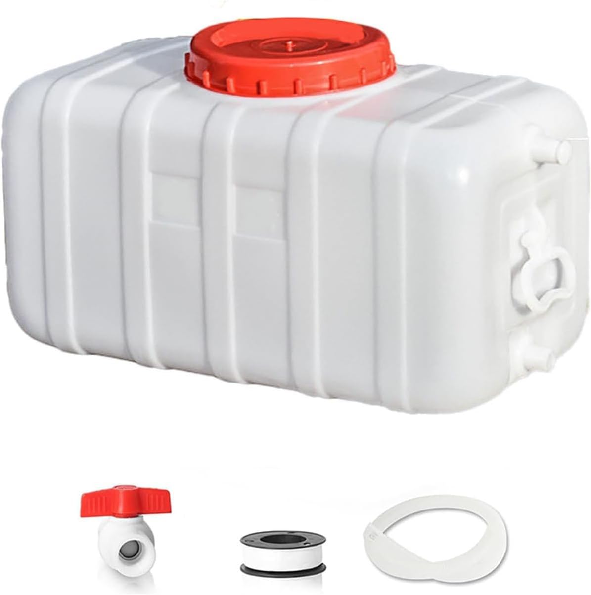 Plastic Water Storage Carrier with Tap 25L/35L/50L/80L/110L/200L Water Tank Dispenser Emergency Water Container for Camping Caravan Hiking Outdoor(Size:13.2Gal/50L)