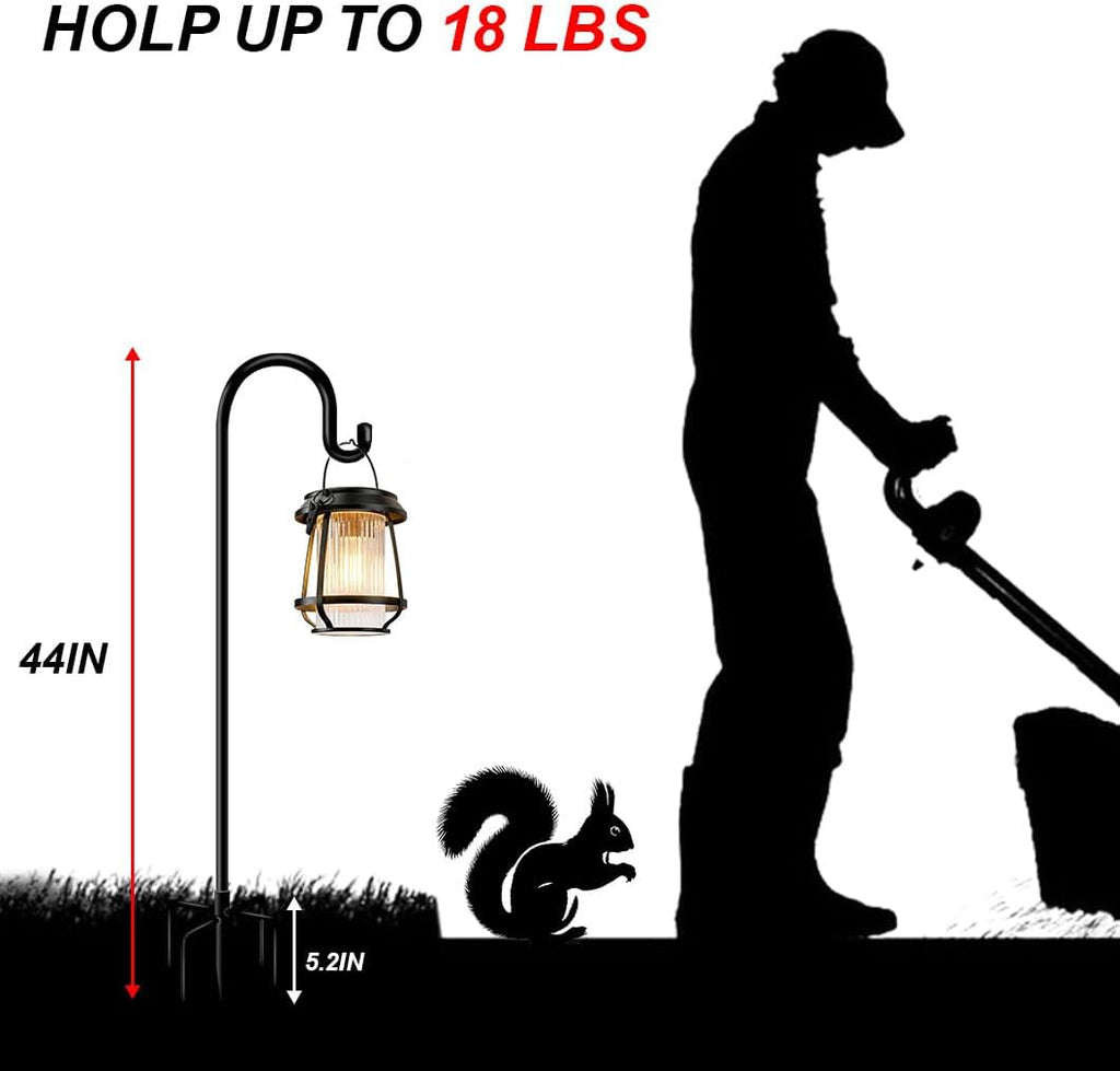 Shepherd Hooks for Bird Feeder Outdoor 44 inch, Small Heavy Duty Hummingbird Feeder Poles for Hanging Planter Basket Wind Chimes Garden Decor 2Pcs