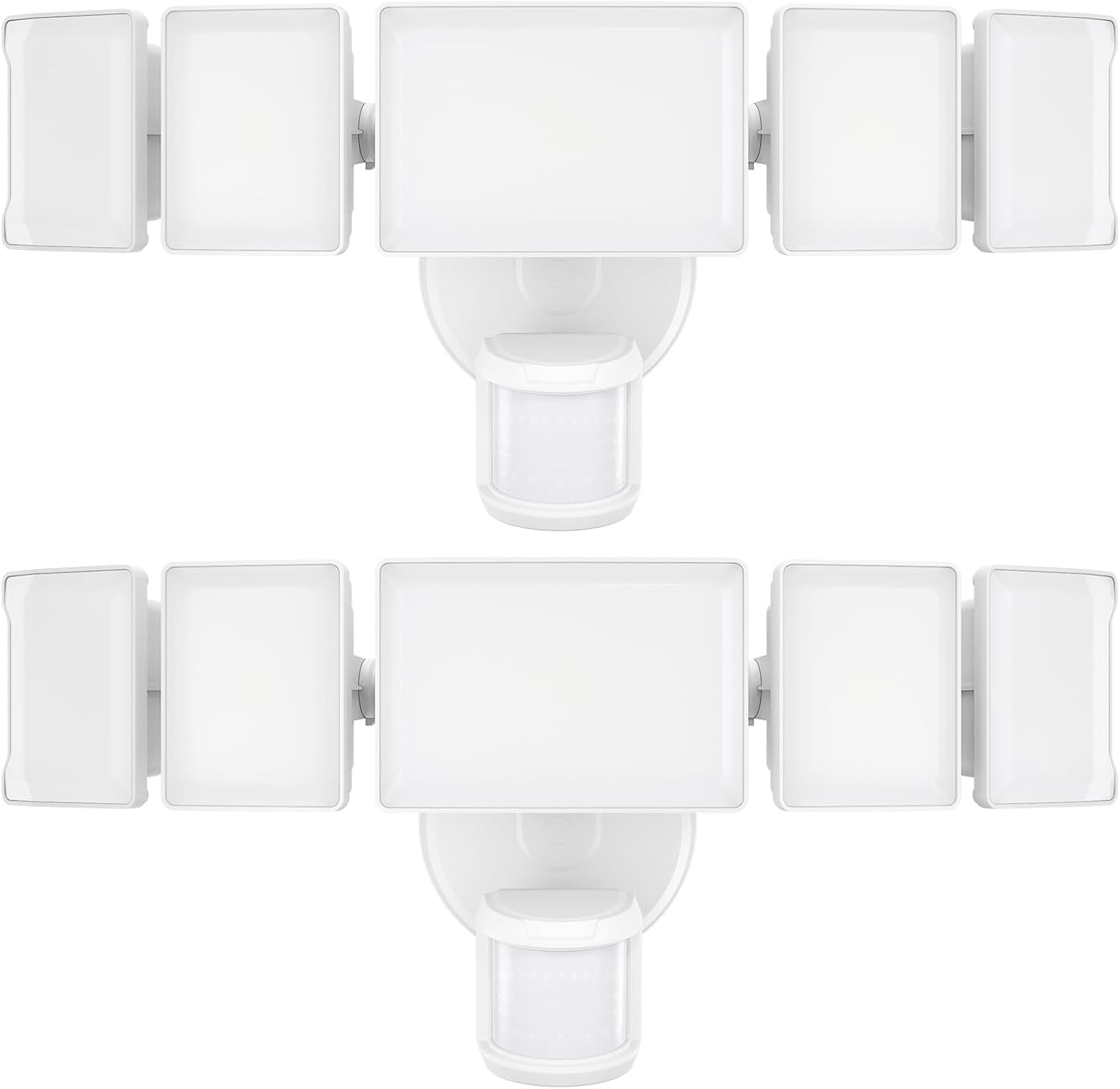 Olafus 100W Motion Sensor Outdoor Lights, 10000LM 2 Pack Motion Sensor Flood Light, Dusk to Dawn Outdoor Lighting, IP65 Waterproof Motion Detector Lights for Outside, White