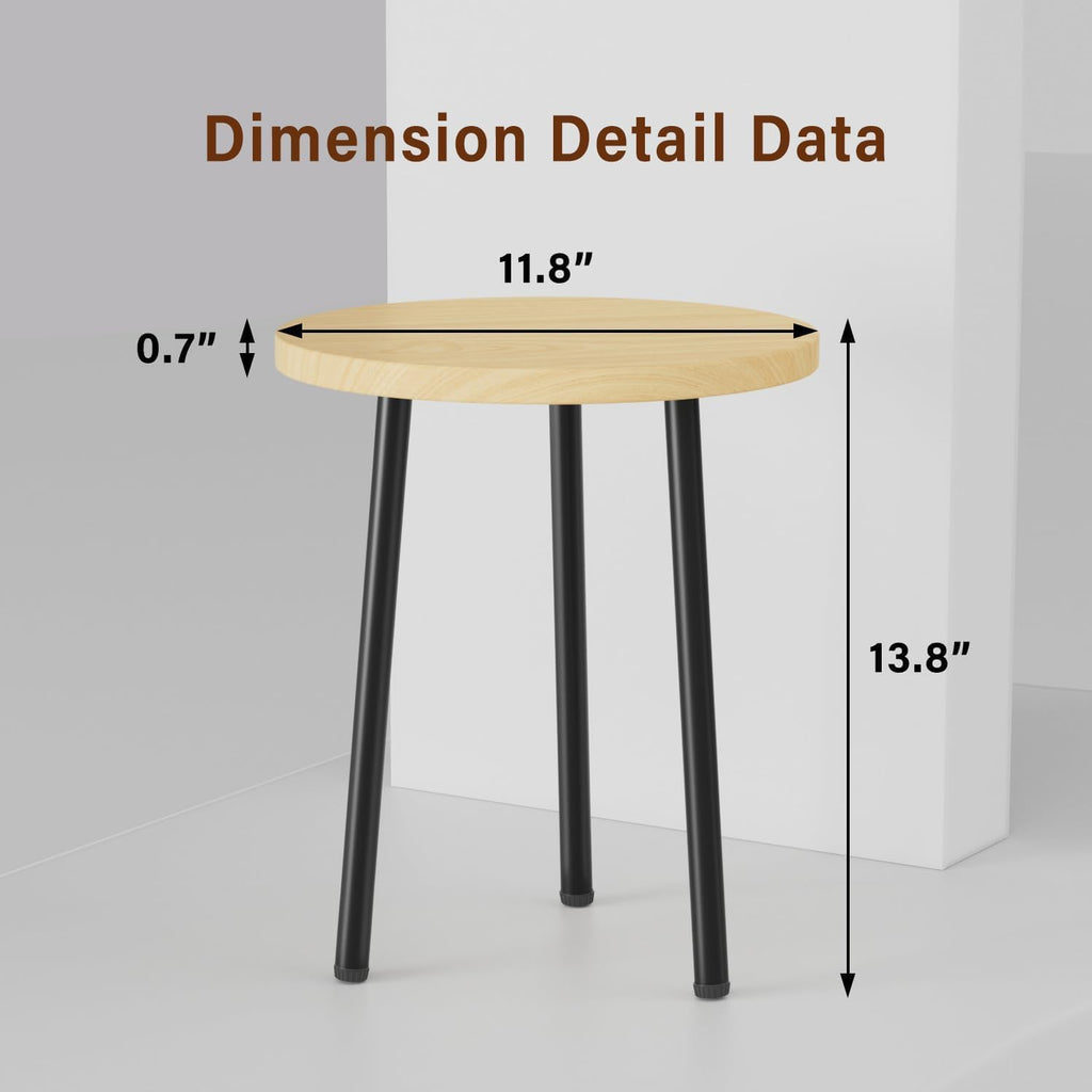 Plant Stand Indoor 14'': Indoor Plant Stand 2 Pack Metal Plant Table - Wood Plant Stool Outdoor Small Round Side End Table Mid Century Modern Decor - Home Decor