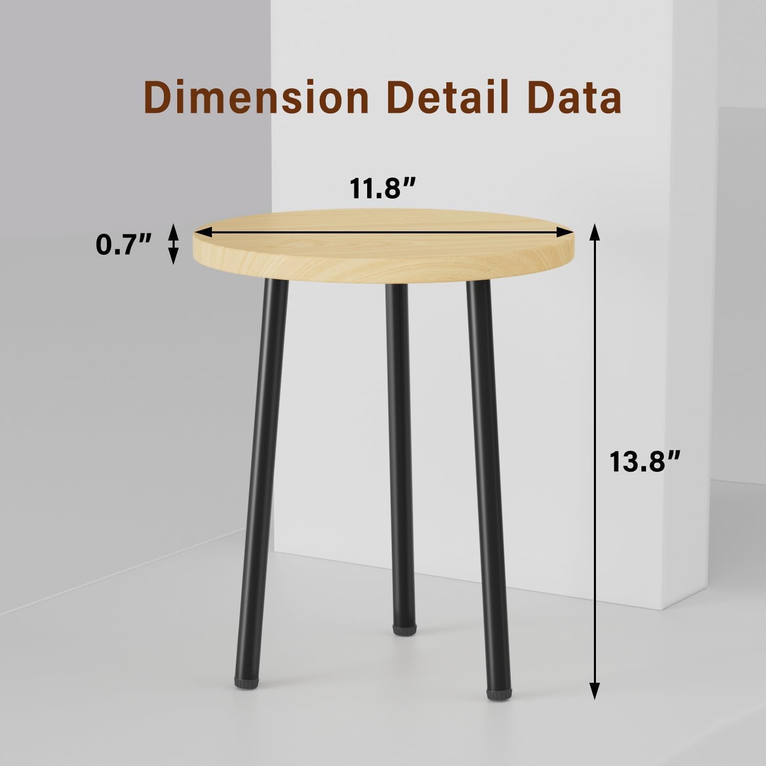 Plant Stand Indoor 14'': Indoor Plant Stand 2 Pack Metal Plant Table - Wood Plant Stool Outdoor Small Round Side End Table Mid Century Modern Decor - Home Decor