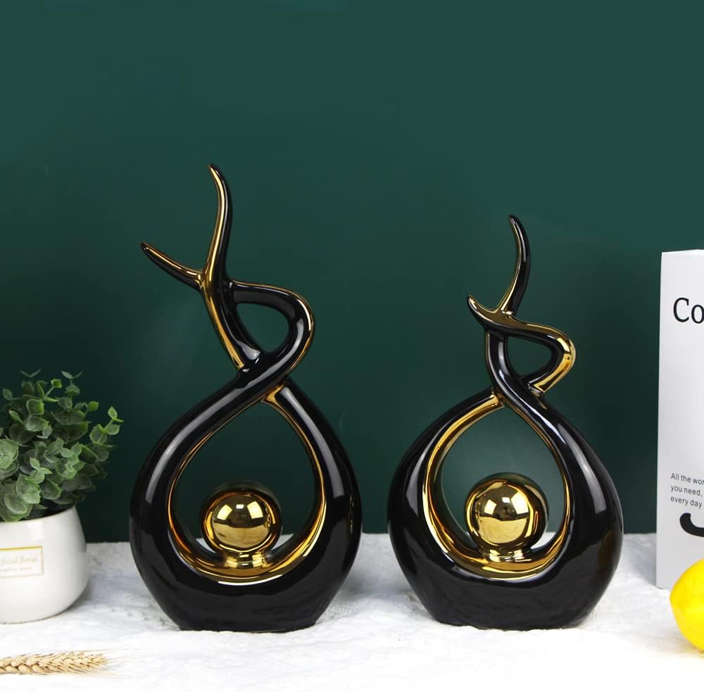 Norrclp Home Decor Modern Abstract Art Ceramic Statue Table Decorations for Dining Room Living Room Office Centerpiece