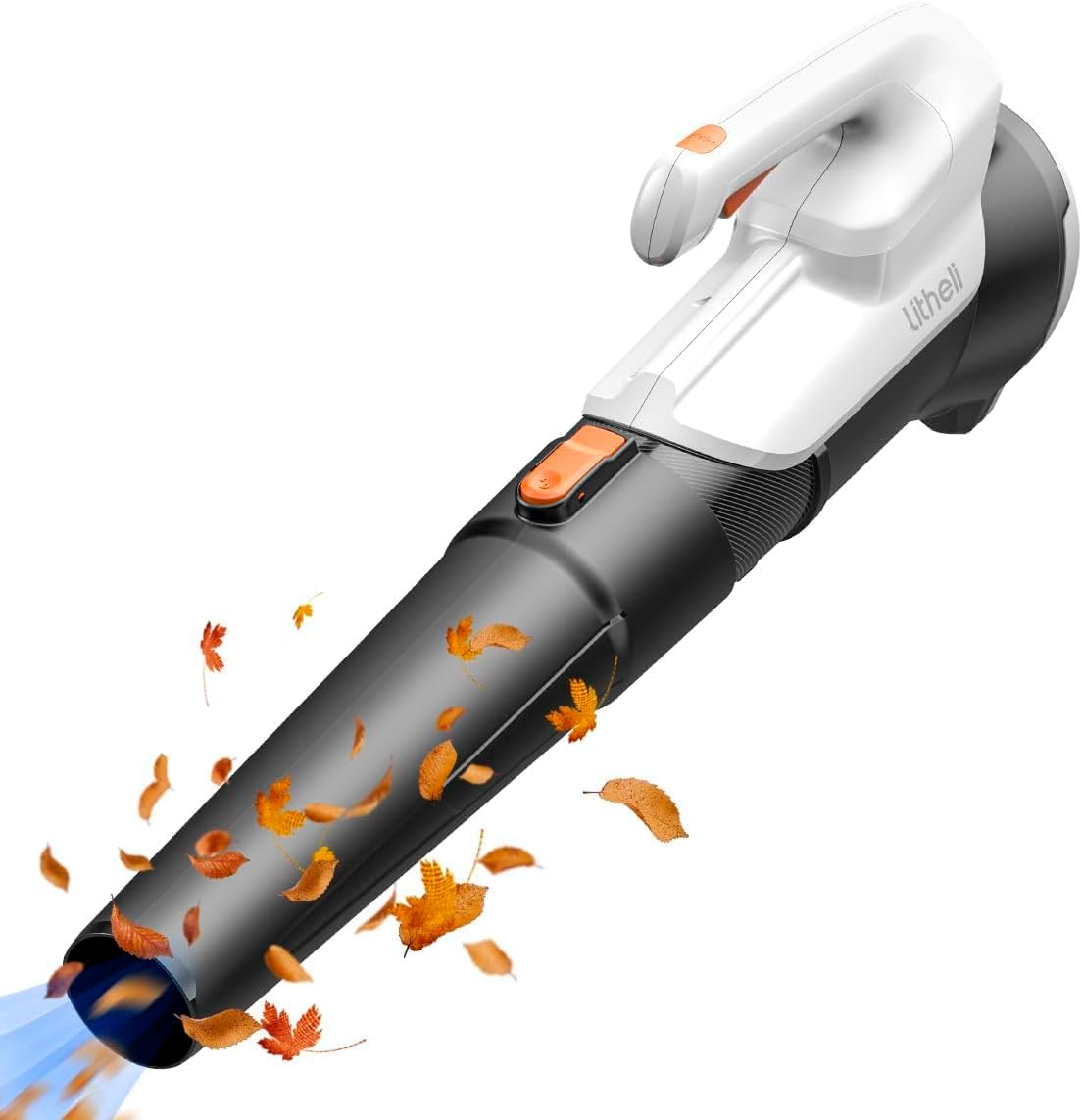 Litheli Cordless Leaf Blower, 355CFM/85MPH & 2 Speed Levels, Handheld Electric Blowers for Lawn Care, Patio, Snow, Dust, Blowing Leaves(Battery Not Included, Power Tool Only)