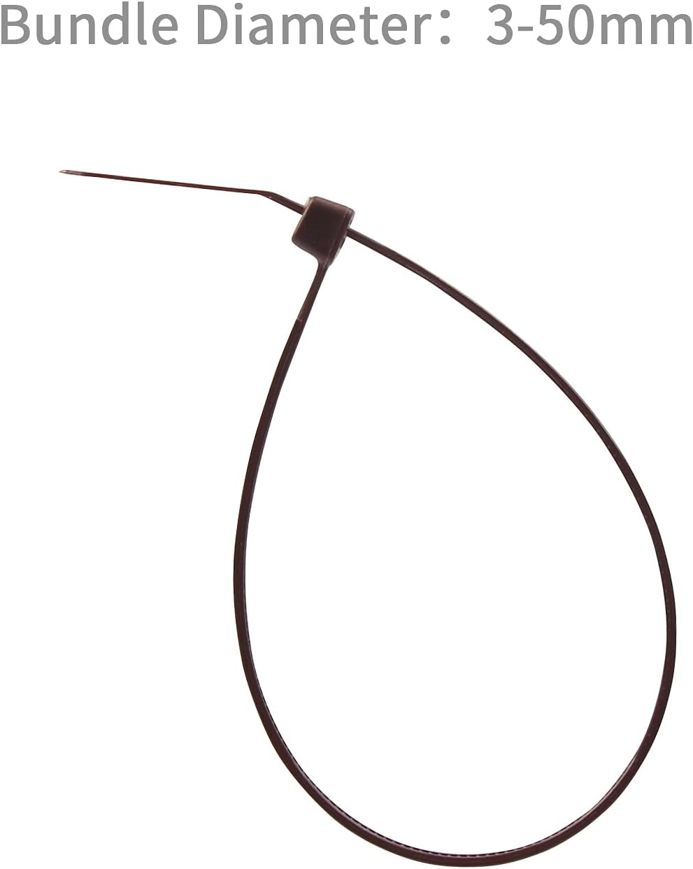 XINGO 8 Inch Brown Cable Zip Ties (500 Pack), 40 Lbs Tensile Strength-Heavy Duty, Self-Locking Nylon Plastic Nylon Wire Ties for indoor and outdoor use