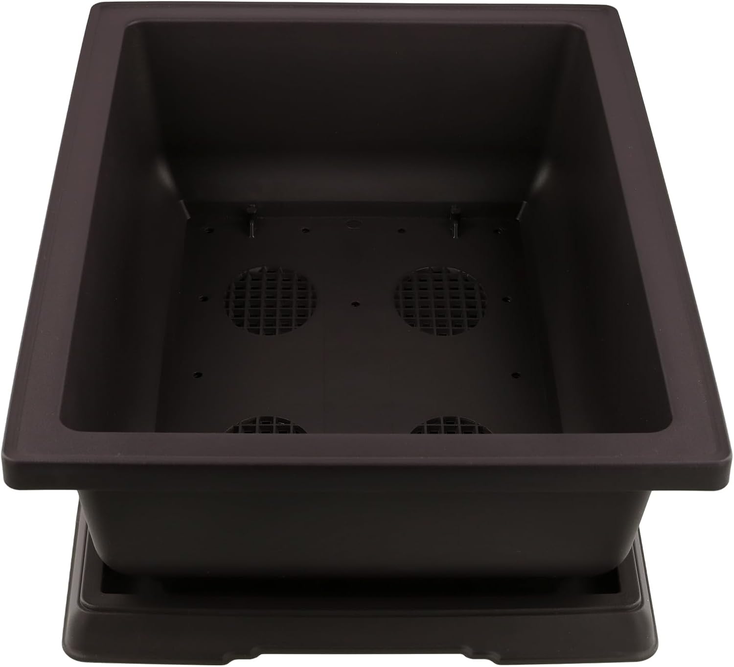 2 PCS 14 Inches Plastic Bonsai Training Pots, Rectangular Bonsai Tree Pots with Trays, Large Plastic Bonsai Container for Indoor, Outdoor