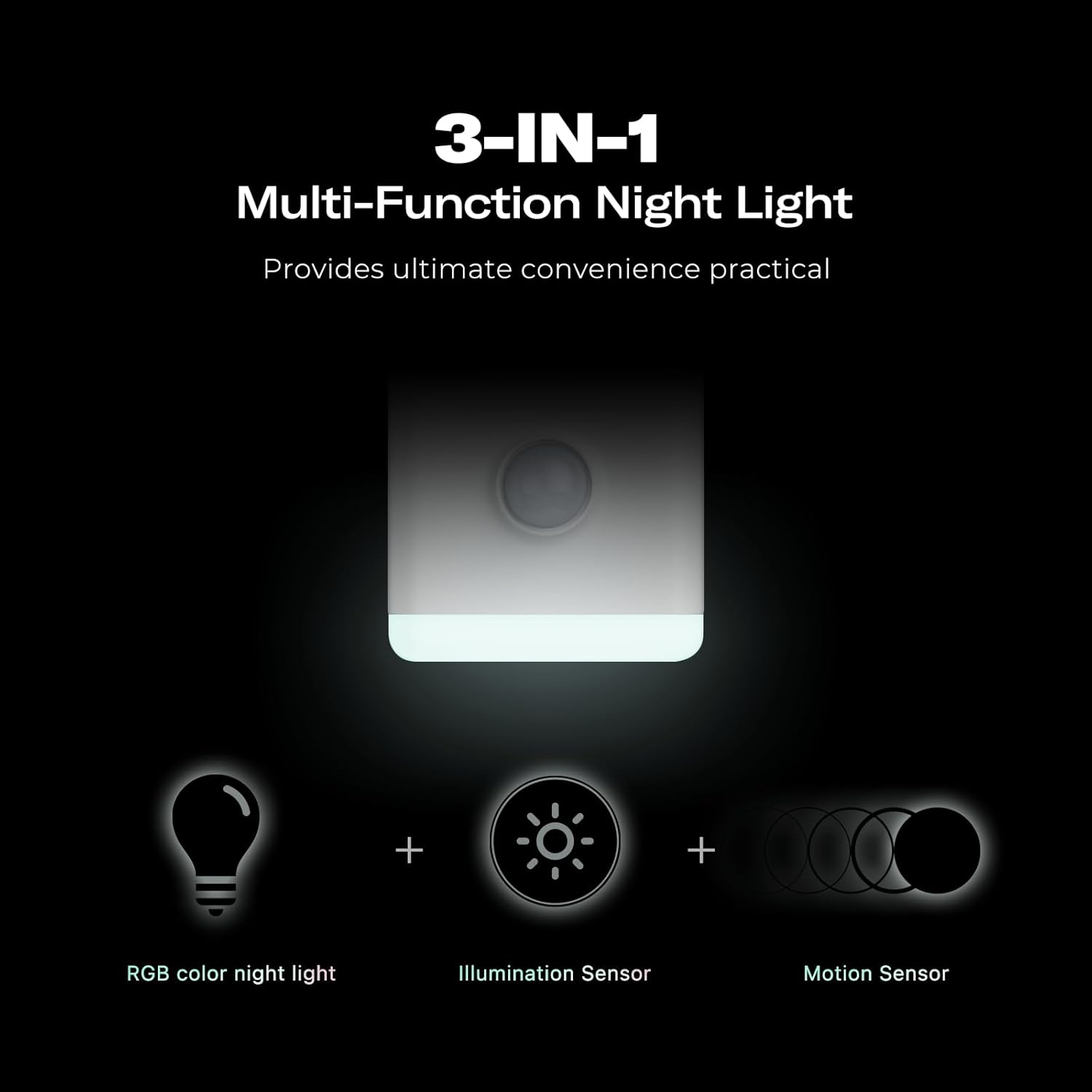 THIRDREALITY Multi-Function Night Light 4 Pack, Zigbee Repeater, 3-in-1 Combines a Motion Sensor, a Illumination Sensor and RGB Color Night Light, 1-100% Adjustable Brightness, Zigbee hub Required