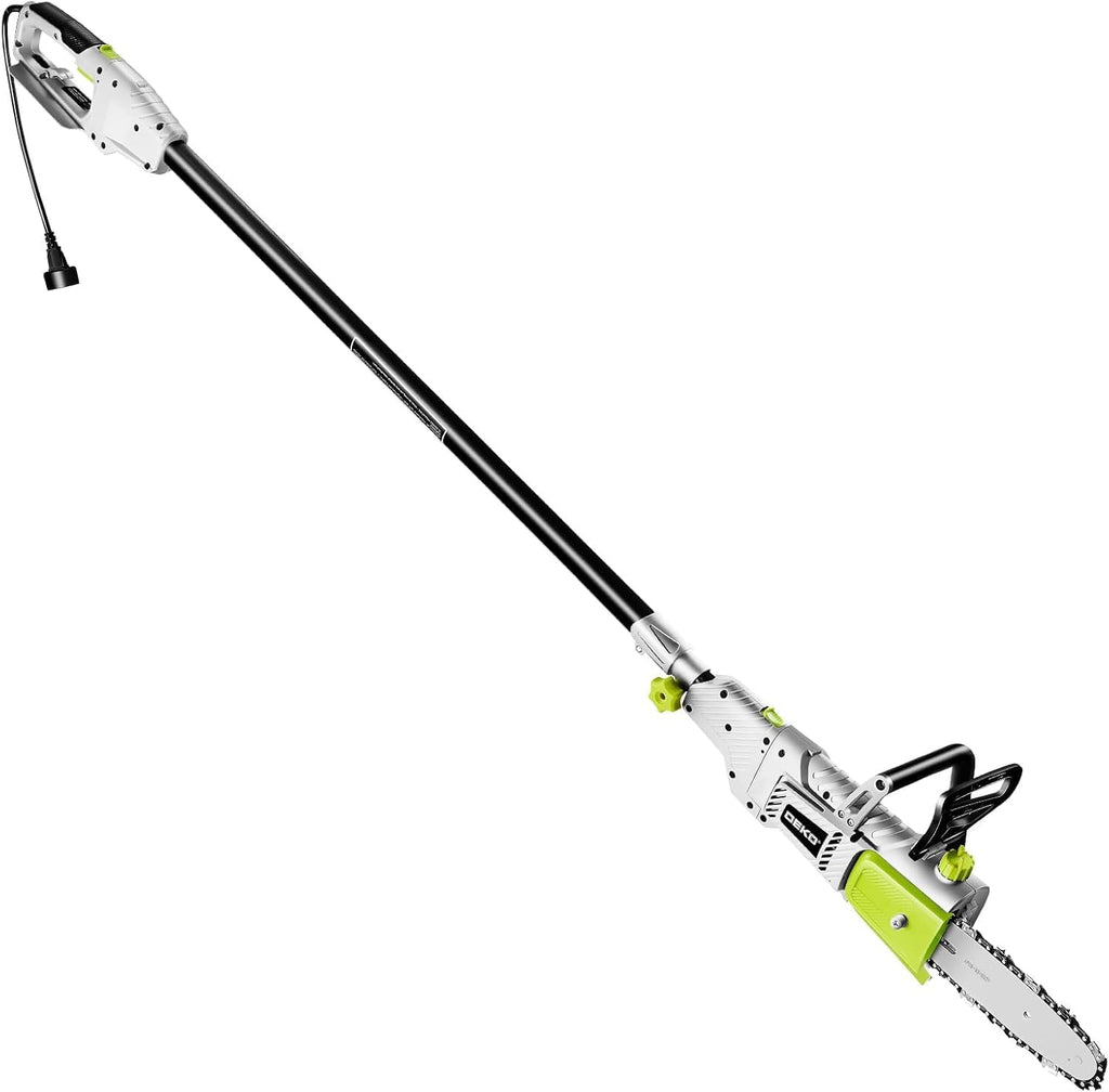 DEKOPRO 8 Amp 10" Electric Pole Saw for Tree Trimming,Corded Electric Chainsaw,Power Chain Saw for Tree Trimming Wood Cutting