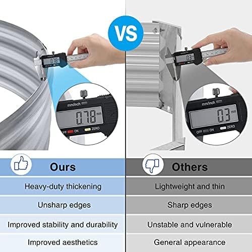 Land Guard 2Pcs Galvanized Raised Garden Bed Kit, Galvanized Planter Oval Large Metal Raised Garden Boxes Outdoor for Vegetables…