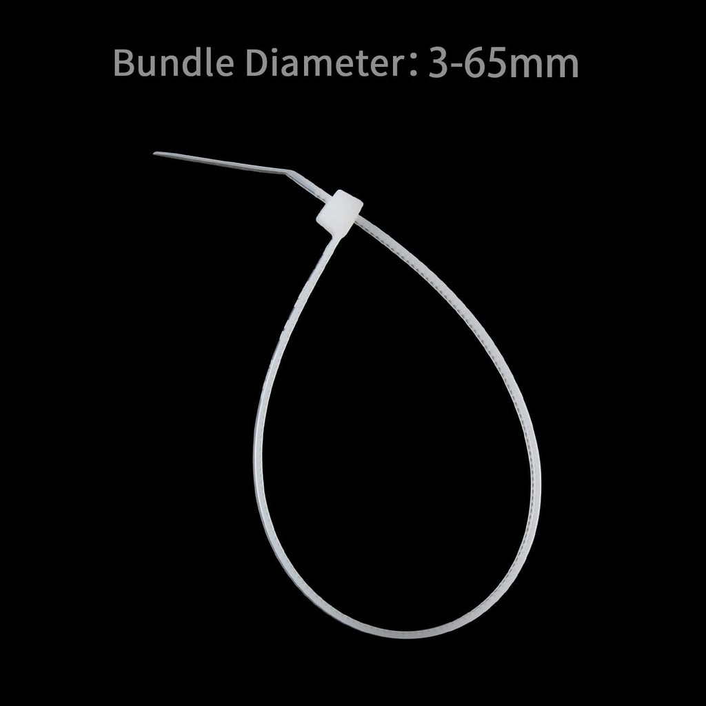 XINGO 100PCS Cable Zip Ties Heavy Duty, Premium Nylon Plastic Wire Ties with 50 Pounds Tensile Strength, Self-Locking Black Nylon Zip Ties for Indoor and Outdoor (10 inch, White)