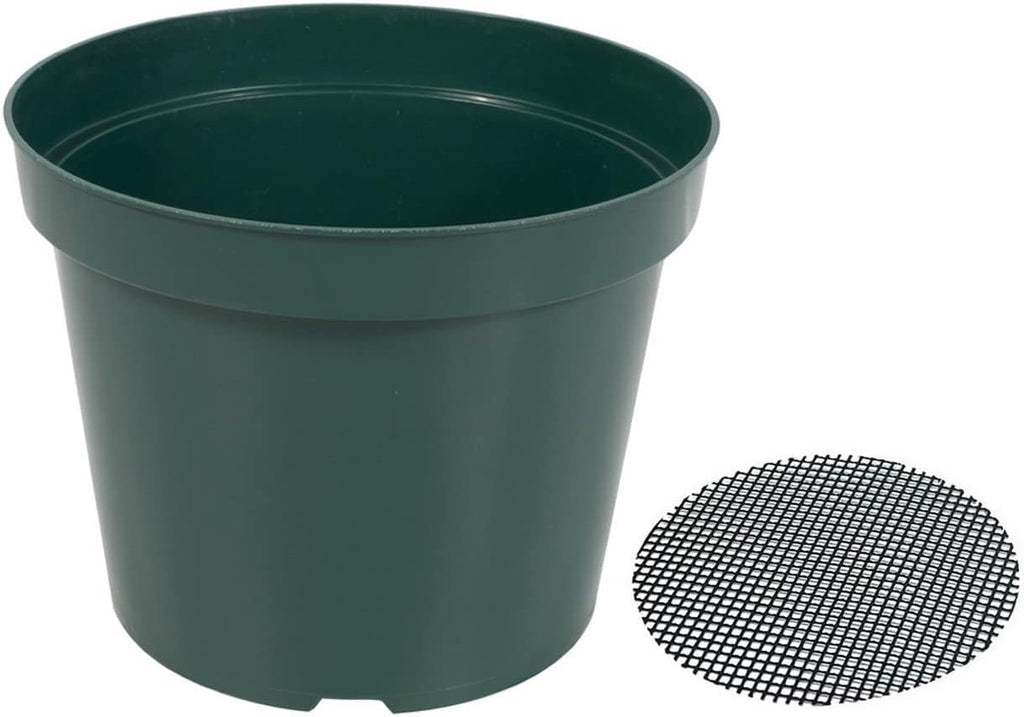 40 Pack 4 Inch Plastic Nursery Pots with Mesh Pad, Thick Sturdy Plastic Plant Pots with Drainage Holes Indoor/Ourdoor Flower Planter Pots, Green