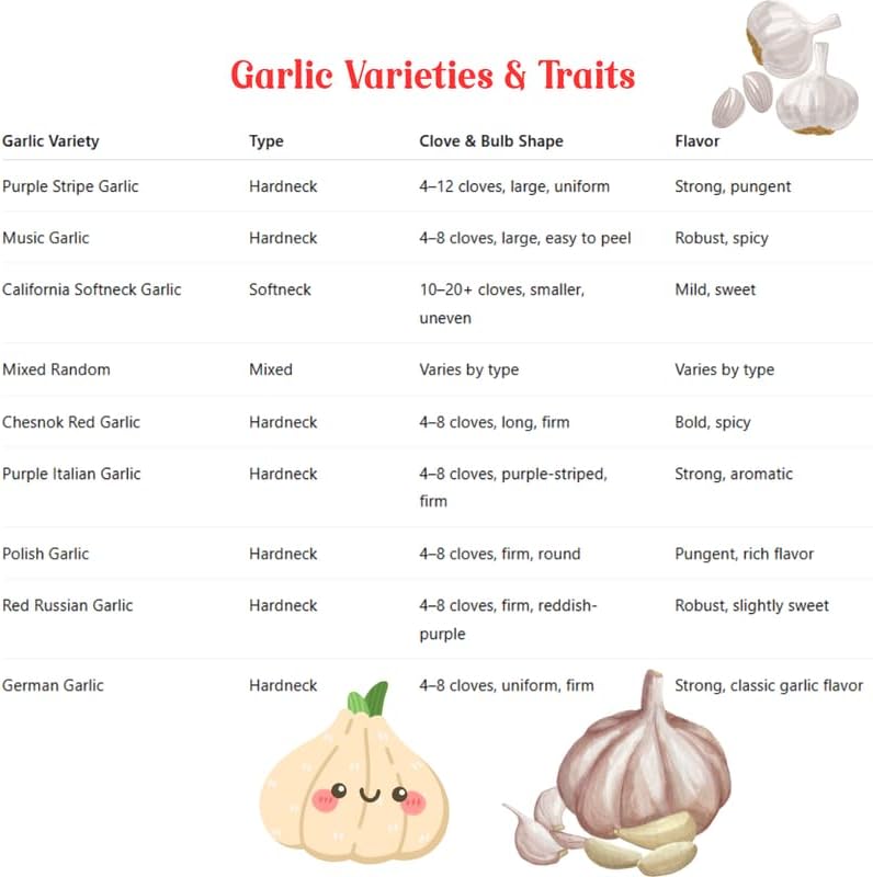 1 Pound Garlic for Planting in Fall Softneck, 8Carlifornia Solfneck Garlic Bulbs for Planting, Fresh and High Yield Bulb Variety Pack, Hardy and Fast Growing