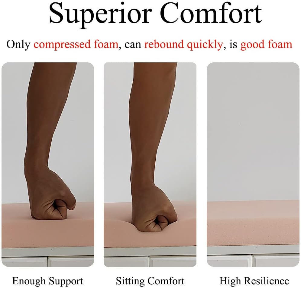 15 x 15 Inch Round Cushions for Outdoor Furniture Non-Slip Waterproof Patio Bistro Chair Cushion with Ties Bar Stool Seat Cushion for Kitchen Chairs Set of 4, Navy Blue