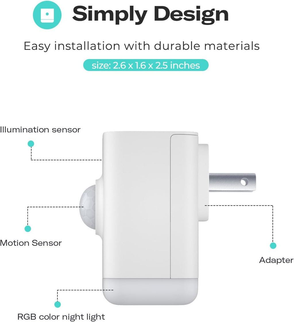 THIRDREALITY Multi-Function Night Light, Zigbee Repeater, 3-in-1 Combines a Motion Sensor, a Illumination Sensor and RGB Color Night Light, 1-100% Adjustable Brightness, Zigbee hub Required