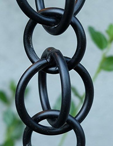 Nutshell Stores Double Loops Rain Chain - Black - 10 Feet