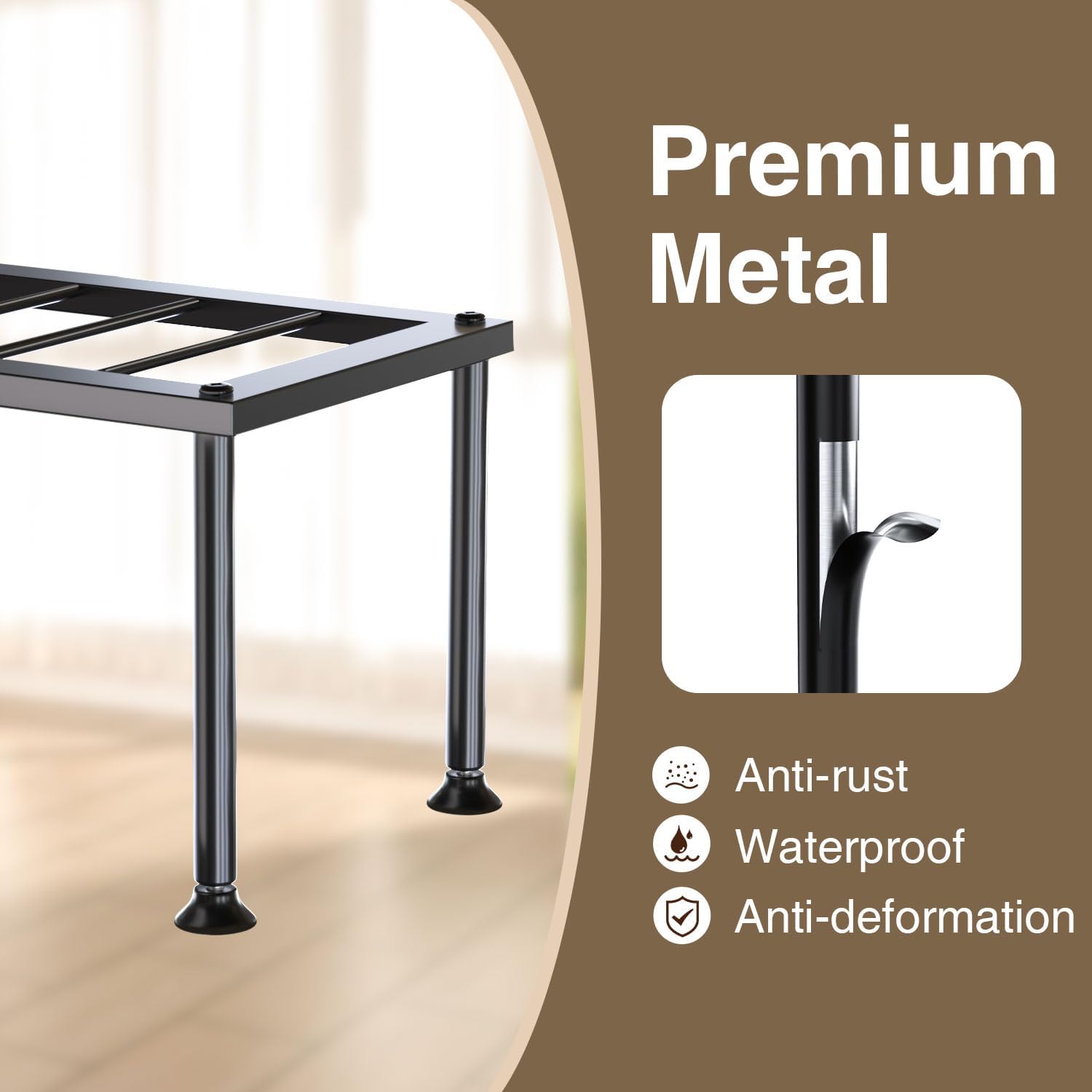 1 Tier Plant Stand: Ladder Plant Holder - Metal Flower Pot Stand - Heavy Duty Flower Rack for Living Room Patio Garden Corner Balcony and Courtyard.