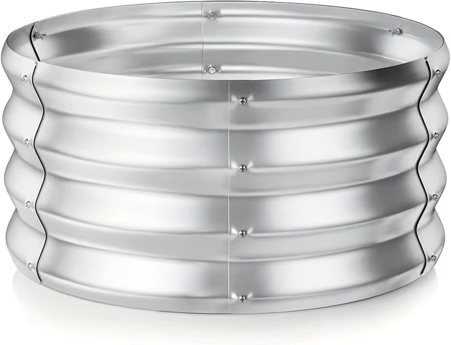 Raised Garden Bed, Raised Beds for Gardening Outdoor for Vegetables and Flowers Ground Planter Box, Galvanized Metal Planter Grow Garden Box,2.3x2.3x1ft