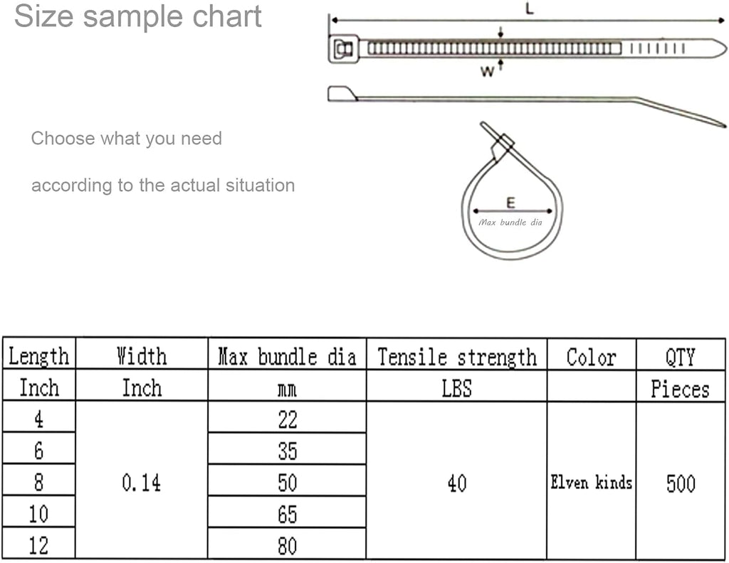 XINGO Nylon Cable Zip Ties Self Locking Plastic Wire Ties with 40 Lbs Tensile Strength for Indoor and Outdoor 12 Inch 500 Pack Yellow