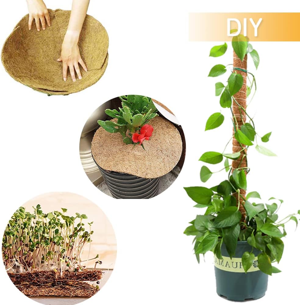 Coco Coir Liner, 12x80 inch Natural Coconut Liners for planters Flower Basket, Reptile Carpet, Natural Coconut Fiber mat, Garden Decoration, Animal pet pad, Snow Mat