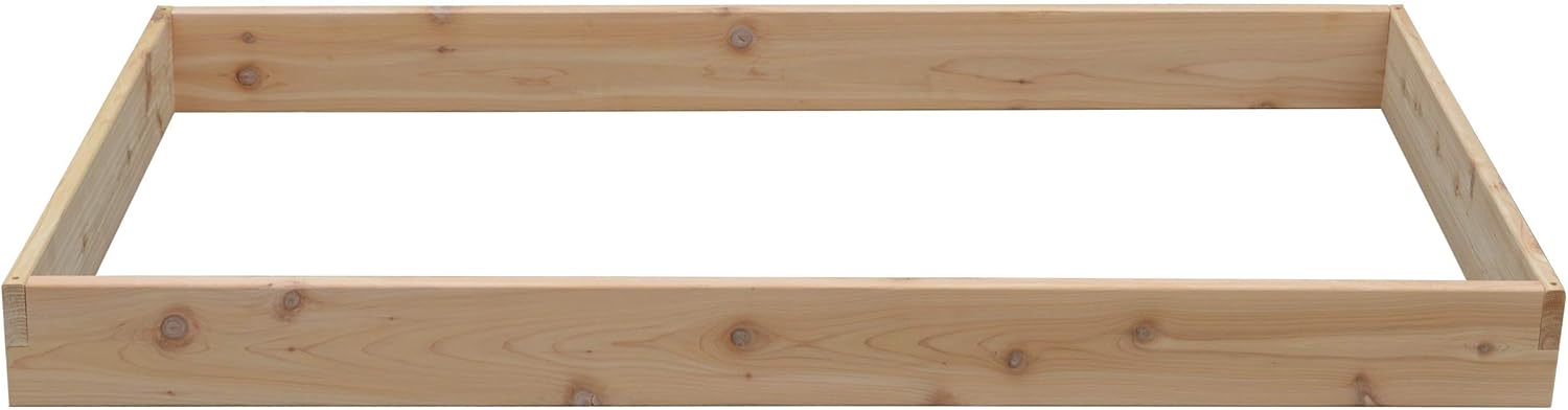 Red Cedar Wood Raised Vegetable Garden Bed - Amish Made in USA (5.5" Raised Bed, Unfinished)