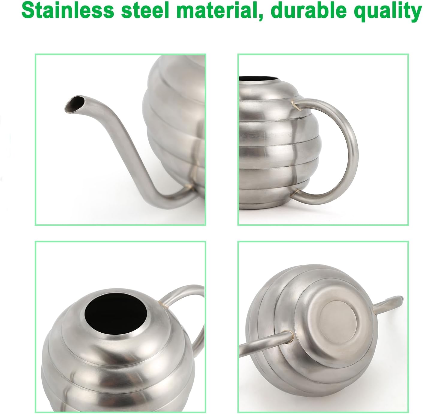 Plant Watering Bottle, 400ml/14oz, Retro Style Watering Can, Matte, Frosted (Silver)