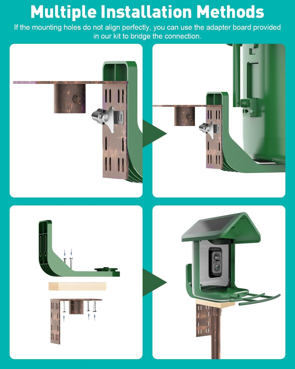 Bird Feeder Pole – 90 Inch Height Bird House Pole with 1-Inch Dia Heavy Duty for Birdfeeders, Feeding Stand with Mount Kit for Outdoor, Slip-Fit Connection, Copper Brushed